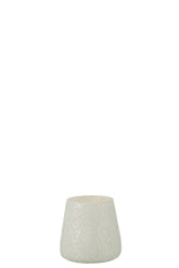 Verre à relief Windlicht blanc petit - (2466)